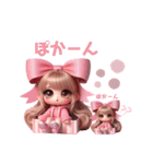 ピンクパーカーギャル❤︎（個別スタンプ：19）