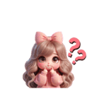 ピンクパーカーギャル❤︎（個別スタンプ：25）
