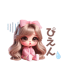 ピンクパーカーギャル❤︎（個別スタンプ：27）