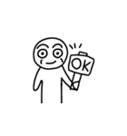 一日を明るく！ほうれい線マン（個別スタンプ：14）