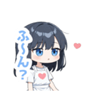 ゆるいエプロンの女の子スタンプ（個別スタンプ：16）