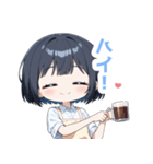 ゆるいエプロンの女の子スタンプ（個別スタンプ：29）