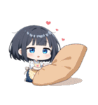 ゆるいエプロンの女の子スタンプ（個別スタンプ：35）