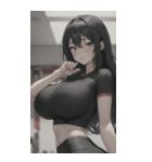 フィットネス美少女写真（個別スタンプ：1）