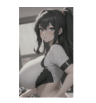 フィットネス美少女写真（個別スタンプ：4）