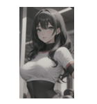 フィットネス美少女写真（個別スタンプ：10）