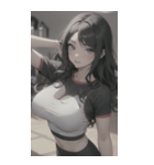 フィットネス美少女写真（個別スタンプ：14）