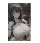 フィットネス美少女写真（個別スタンプ：17）