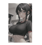 フィットネス美少女写真（個別スタンプ：18）