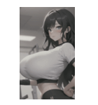 フィットネス美少女写真（個別スタンプ：21）