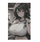 フィットネス美少女写真（個別スタンプ：24）