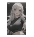 フィットネス美少女写真（個別スタンプ：33）