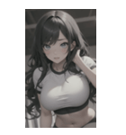 フィットネス美少女写真（個別スタンプ：34）