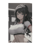 フィットネス美少女写真（個別スタンプ：35）