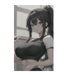 フィットネス美少女写真（個別スタンプ：39）