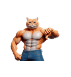 マッチョ猫 かっこいい返信（個別スタンプ：15）