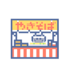 夏とドットねこ！！グレー猫（個別スタンプ：39）