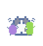 夏とドットねこ！！ハチワレ（個別スタンプ：8）