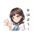 朝から元気なパン屋女子（個別スタンプ：2）