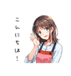 朝から元気なパン屋女子（個別スタンプ：3）