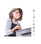 朝から元気なパン屋女子（個別スタンプ：18）