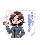 日常 ドタバタ オフィスレディ OL  (文字)（個別スタンプ：5）