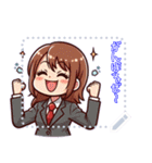 日常 ドタバタ オフィスレディ OL  (文字)（個別スタンプ：8）