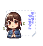 日常 ドタバタ オフィスレディ OL  (文字)（個別スタンプ：12）
