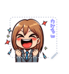 日常 ドタバタ オフィスレディ OL  (文字)（個別スタンプ：13）