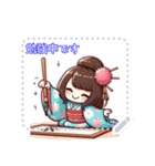 日常 ドタバタ オフィスレディ OL  (文字)（個別スタンプ：17）