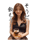 BIG！お酒大好き美女(超便利美人酒クズ嬢)（個別スタンプ：15）