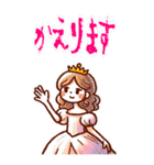 クレヨン おひめさま ヘタ かわいい (大)（個別スタンプ：8）
