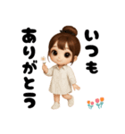 毎日使える女の子♡団子ちゃん（個別スタンプ：4）