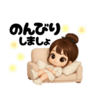 毎日使える女の子♡団子ちゃん（個別スタンプ：30）