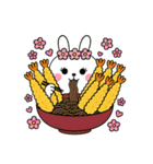 食事する白うさぎ②（爆）（個別スタンプ：15）