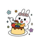 食事する白うさぎ②（爆）（個別スタンプ：17）