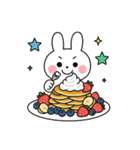 食事する白うさぎ②（爆）（個別スタンプ：22）