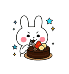 食事する白うさぎ②（爆）（個別スタンプ：24）