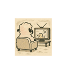 ほんわかひつじのやさしい日常（個別スタンプ：5）