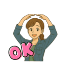 普段使いの爽やかママ（個別スタンプ：6）