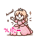 クレヨン おひめさま ヘタ かわいい (小)（個別スタンプ：3）