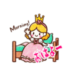 クレヨン おひめさま ヘタ かわいい (小)（個別スタンプ：9）