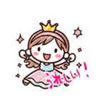 クレヨン おひめさま ヘタ かわいい (小)（個別スタンプ：14）