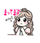 クレヨン おひめさま ヘタ かわいい (小)（個別スタンプ：21）