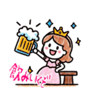 クレヨン おひめさま ヘタ かわいい (小)（個別スタンプ：23）