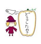丸顔魔女（次女）ハロウィン（個別スタンプ：3）