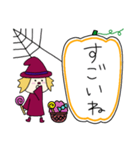 丸顔魔女（次女）ハロウィン（個別スタンプ：7）