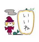 丸顔魔女（次女）ハロウィン（個別スタンプ：8）