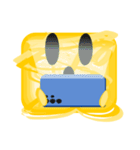 絵を描こう 金糸の携帯電話（個別スタンプ：1）