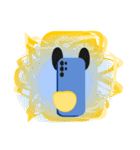 絵を描こう 金糸の携帯電話（個別スタンプ：2）